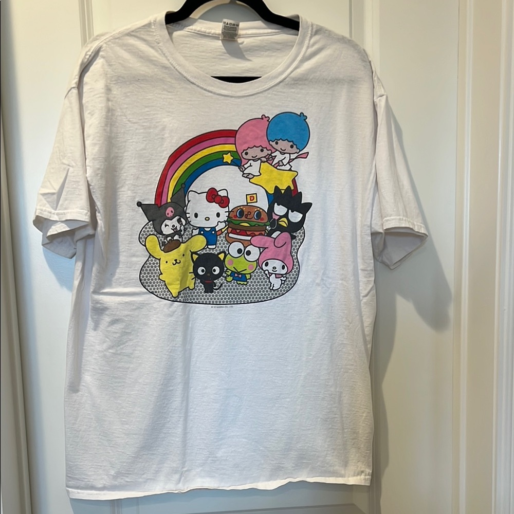 Fruit of the Loom Sanrio Characters Graphic Print Tee T-Shirt White‎ L